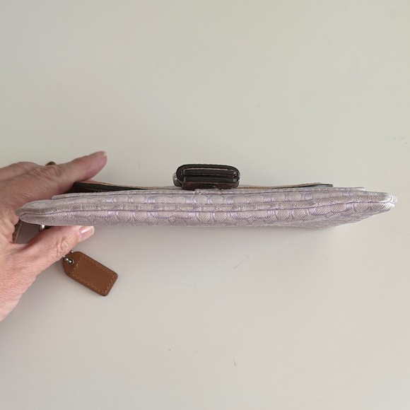 Coach Light Purple and Brown Wristlet - Picture 6 of 9